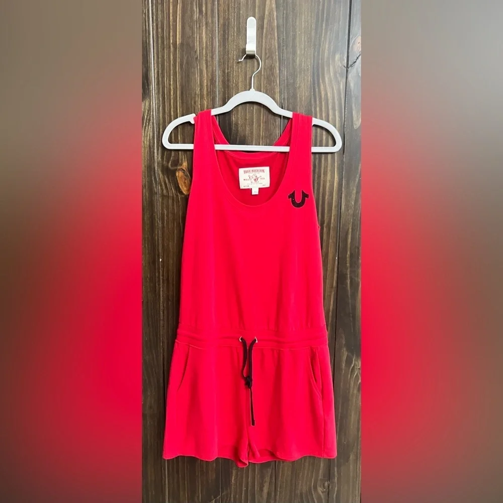 True Religion Red Romper- Size: Medium - Picture 4 of 9